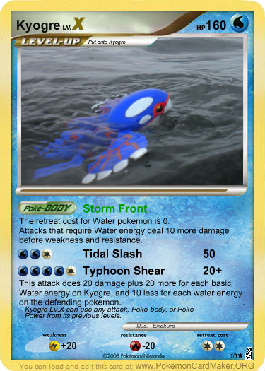 Kyogre Card