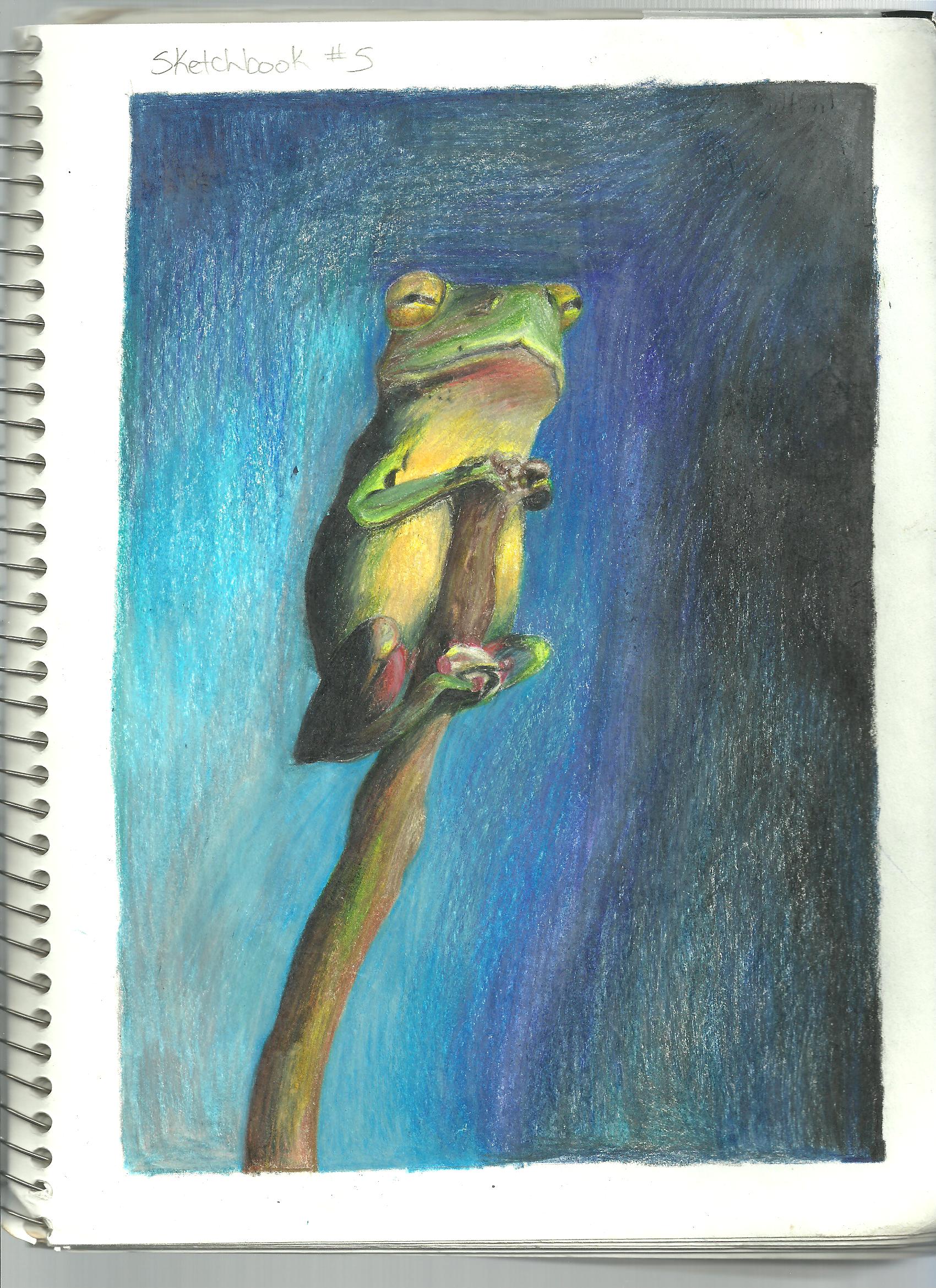 Frog on a stick