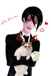 sebastian and christmas CAT