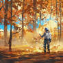 Astronaut in Autumn 