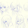 sketches crying girls