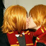Fred and George kissing