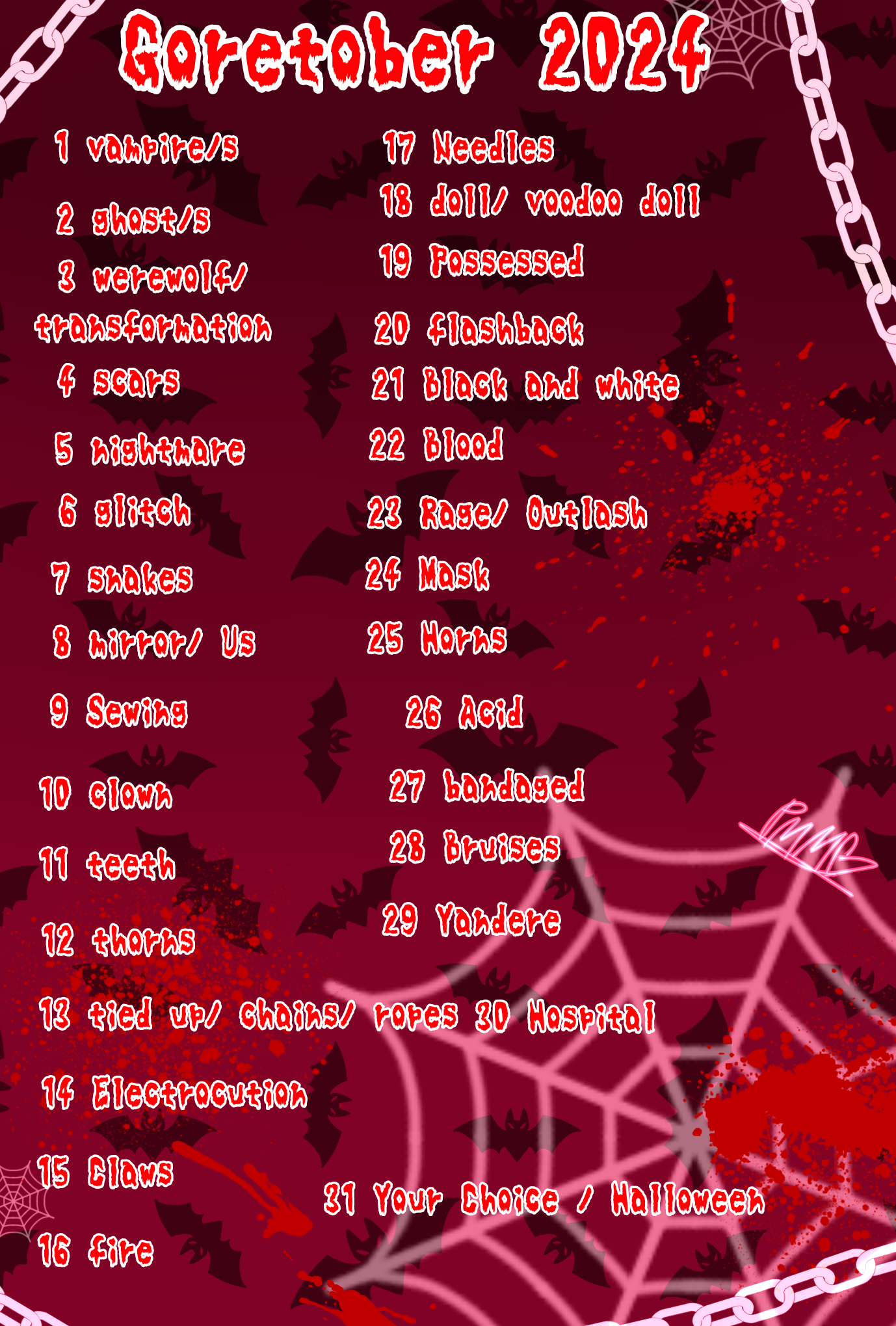 Goretober 2024 by PenMia on DeviantArt