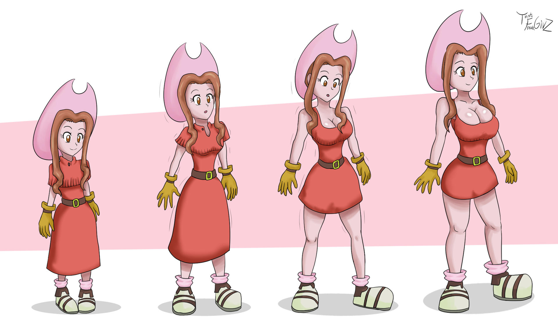 Female Age Progression on HourglassofAges DeviantArt