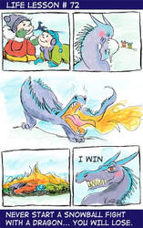 NEVER Start a snowball fight with a dragon...