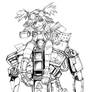 Gaige Mecromancer Line art COMPLETE