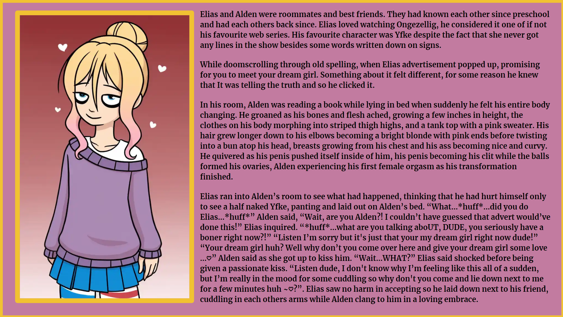 Yfke TG TF Caption by OngezelligTFCaptions on DeviantArt
