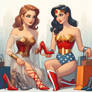 Emma Peel and Wonder Woman go Shoe Shopping