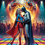 Supergirl and Batman Kissing