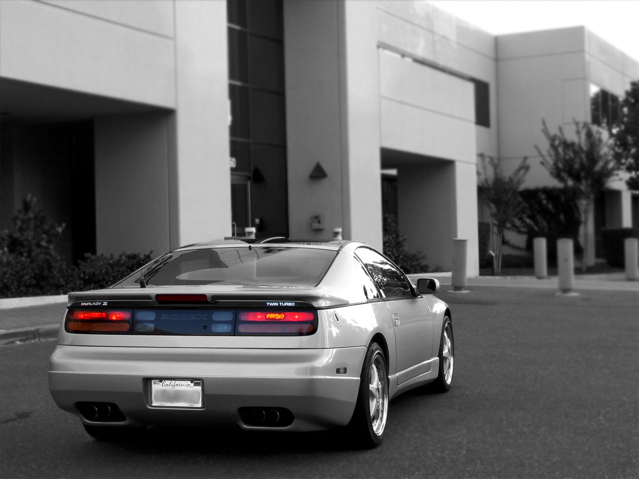 300zx Rear View 300zx Back View B and W by thehalfazn on DeviantArt