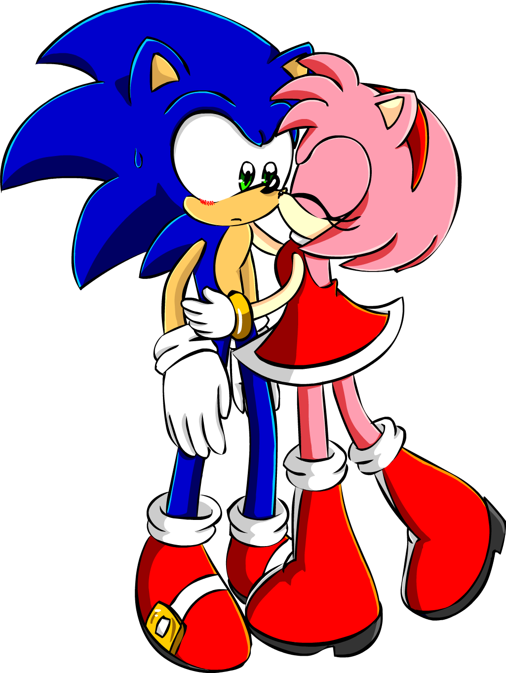 pics Sonic And Amy Kiss Deviantart kiss from a rose by panic puppet on