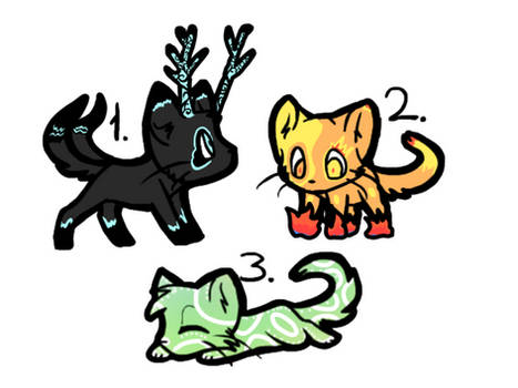 Cat Adoptables- 3 points each