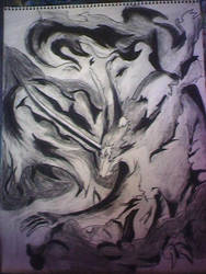 Rayearth charcoal drawing