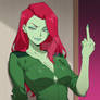 Poison Ivy giving middle finger