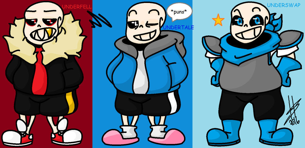 Sans Main The Three Main Sans... by LordShellingtonThe3 on DeviantArt