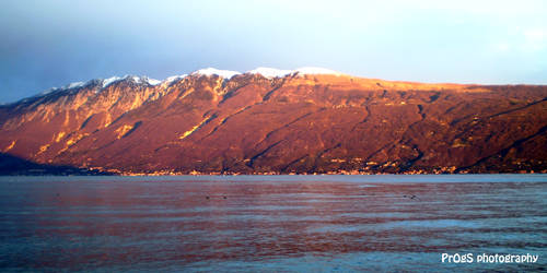 sunset on garda lake