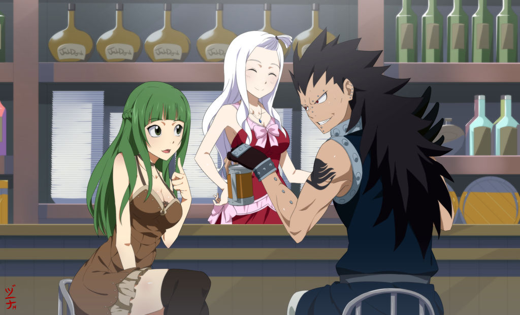 Commission - OC Kanna and Gajeel at the Bar