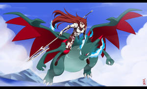 Commission - Cordelia x Mega Charizard