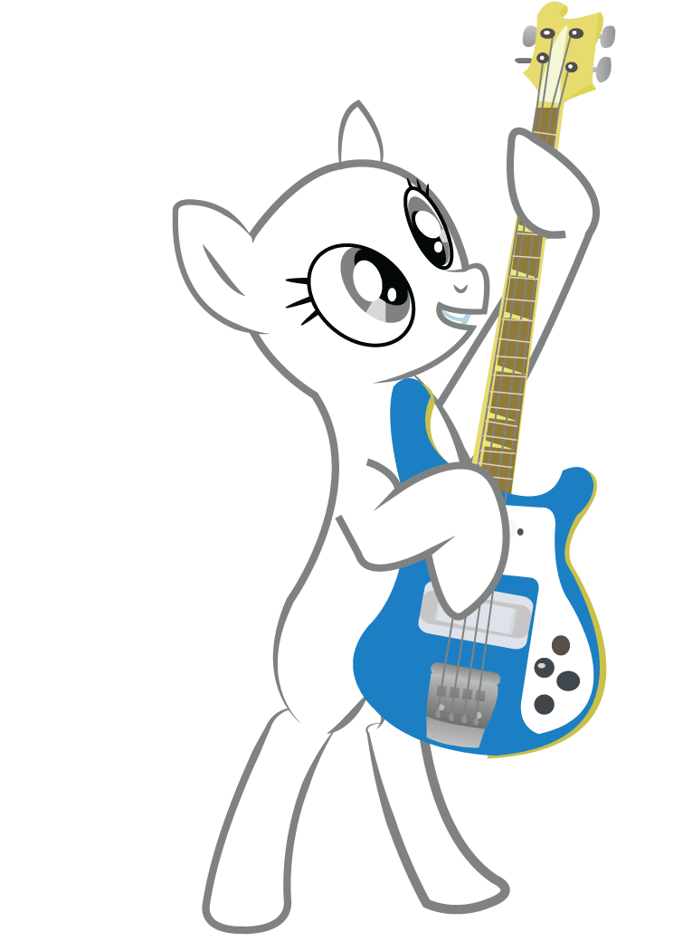 Pony Playing Bass Base (Earth)