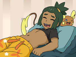 Hau's playful Raichu