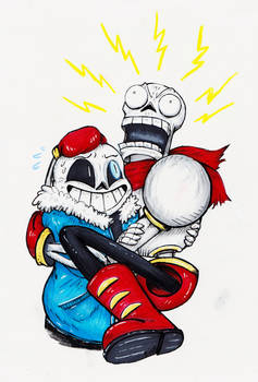 Undertale : Sans and Papyrus :Speedpaint vid: