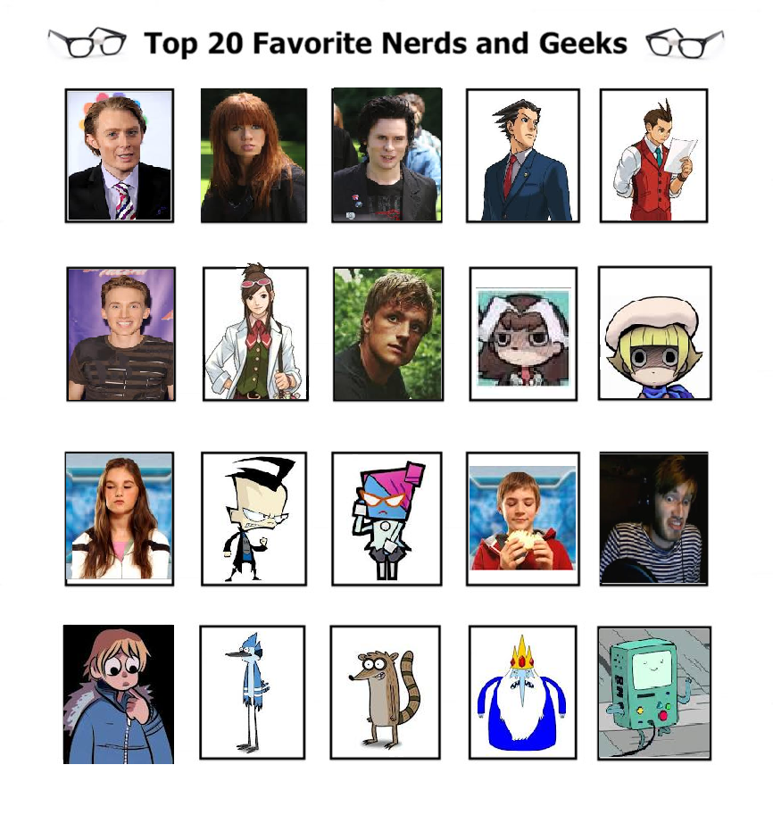 Top 20 Nerds/Geeks by SelenaGomez900 on DeviantArt