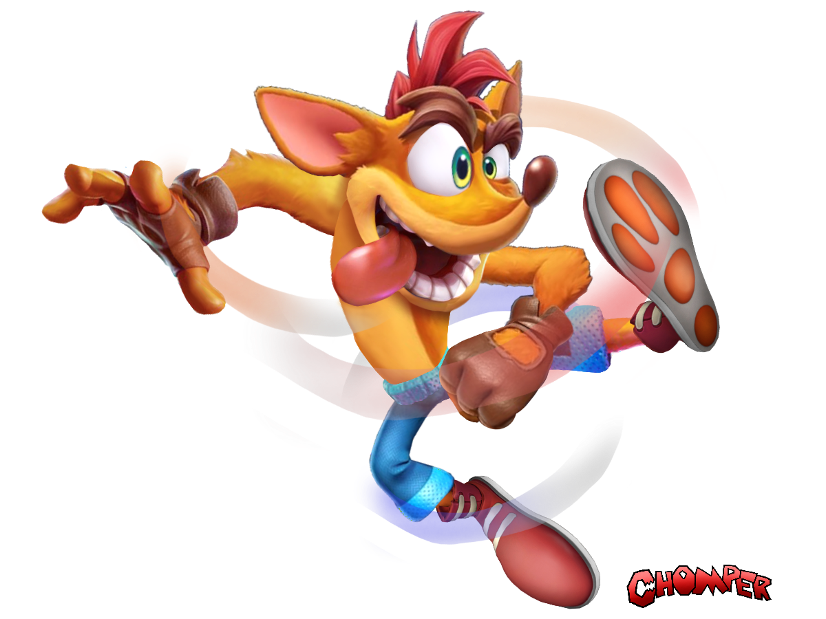 Crash Bandicoot Smash Bros style render by ChomperDev1antart on DeviantArt