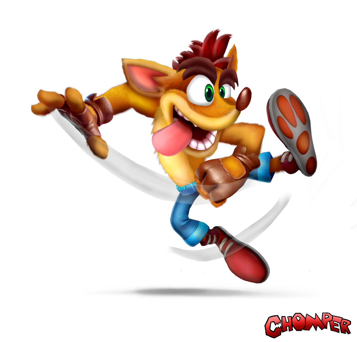 Crash Bandicoot Smash bros style render (Update) by ChomperDev1antart on  DeviantArt