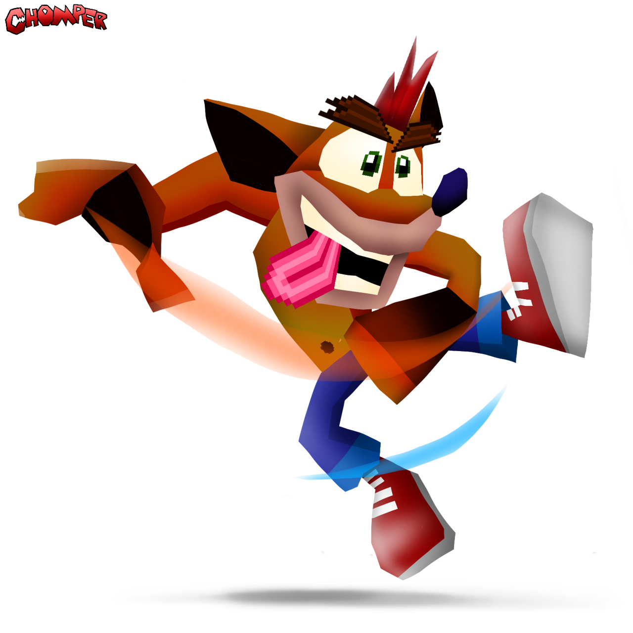Crash Bandicoot Smash Bros. Style Render V4 by ChomperDev1antart