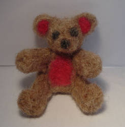 Needle felted bear