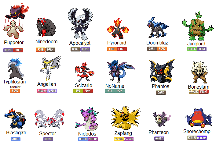 Pokemon Fusion Sprite Request #96: All Ultra Beasts 