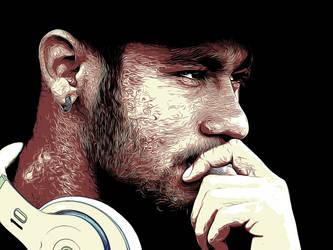 Neymar Jr. Oil Paint Potrait