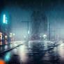 Rainy night at the street