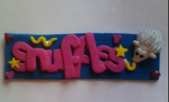 Snuffles name plate