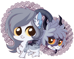 Chibi MLP Commission Kiri and Snapjaw by Exceru-Karina