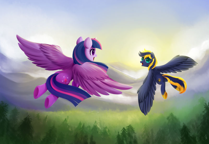 MLP Commission .: Flying :. by Exceru-Karina on DeviantArt
