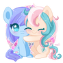 Chibi pony Twinkle Heart x Fantasy Heart