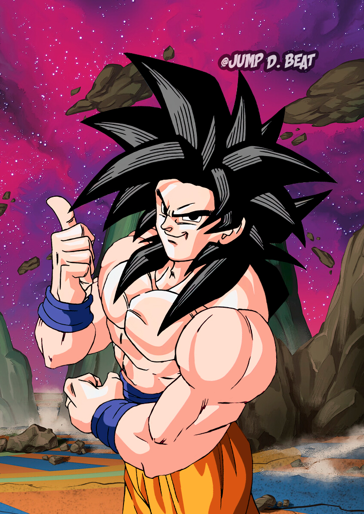 Goku super sayajin 4 by HBORUNO on DeviantArt