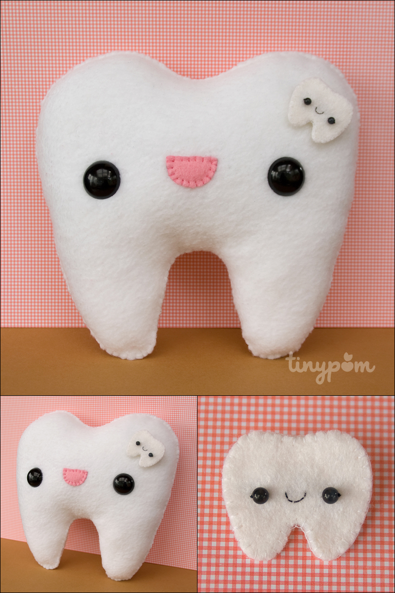 Tooth Plush and Pin