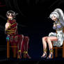 Cinder Fall and Weiss Schnee trussed up!