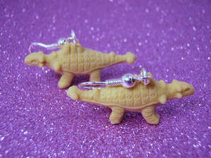 Ankylosaurus earrings