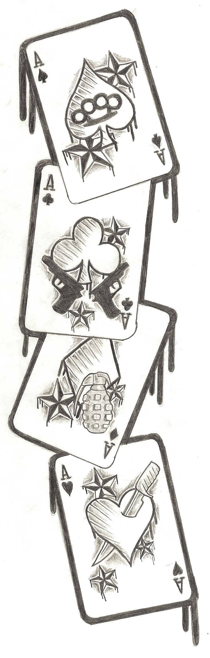 Cards Tattoo Design