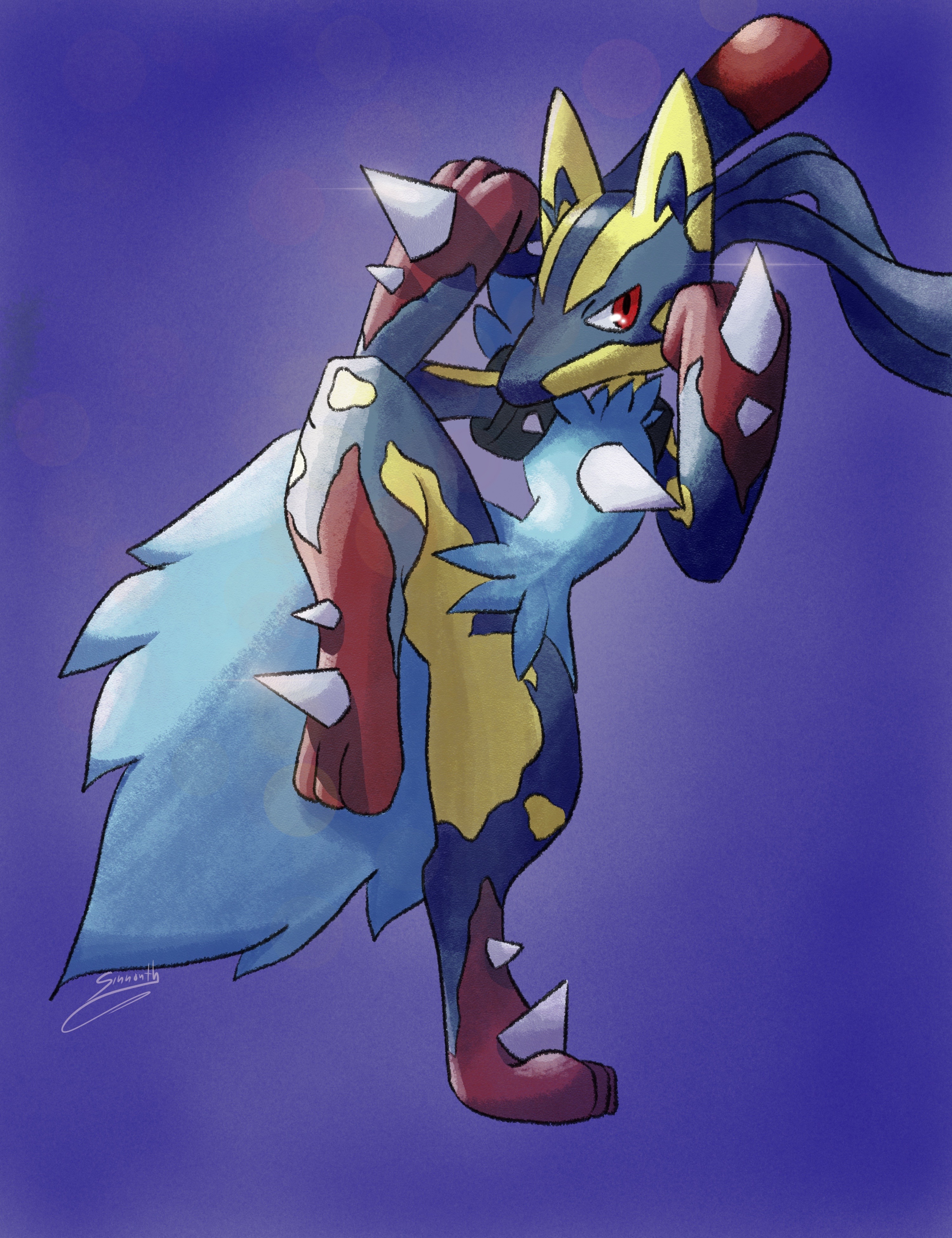 Mega Lucario (Shiny) by 221blocked on DeviantArt