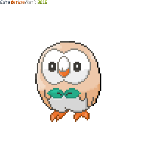 Pokemon Rowlet Pixel Art – BRIK