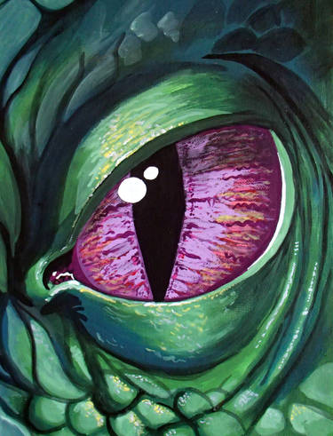 Dragon Eye Acrylic Painting 
