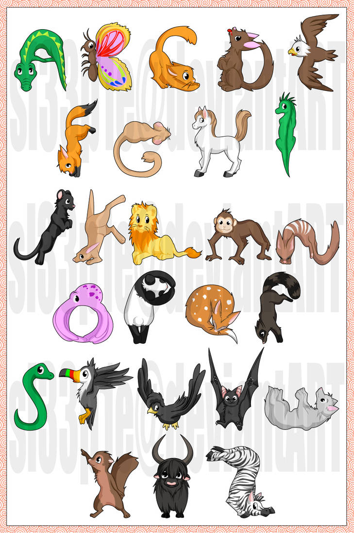 Vector: Animal Alphabet by sl33p1e on DeviantArt