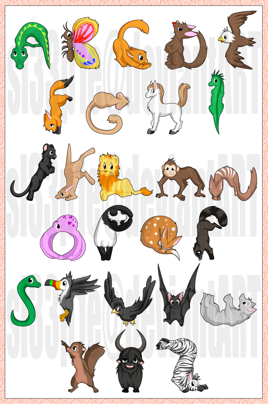 Vector: Animal Alphabet by sl33p1e on DeviantArt Vector: Animal Alphabet by sl33p1e on DeviantArt