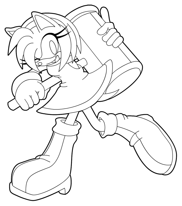 Printable Sonic the Hedgehog Amy Rose Coloring pages - Free Kids Coloring  Pages Printable