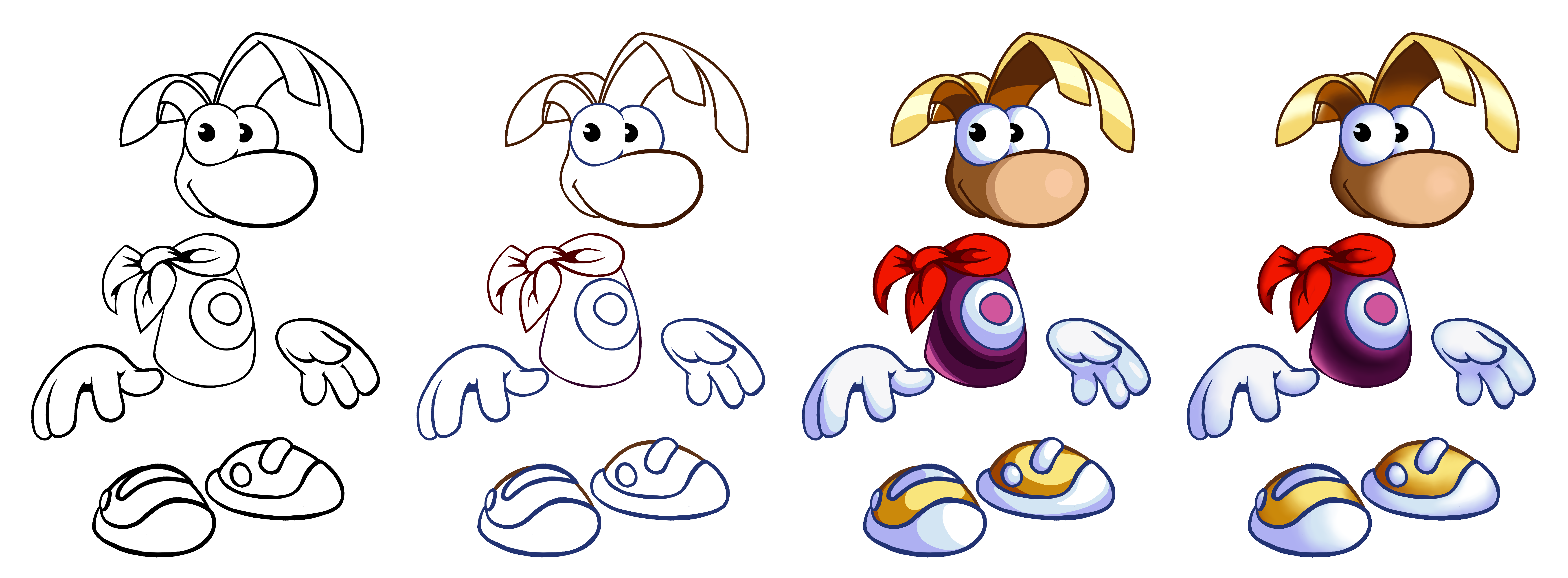 Rayman Classic Redesign Steps by Alias-Gregor on DeviantArt