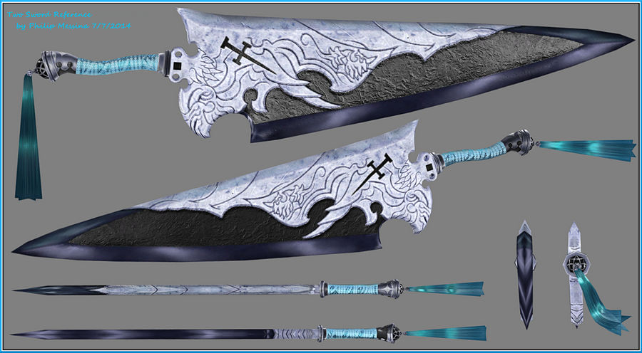 Battle Sword Reference Two's Sword Reference by PhilipMessina on DeviantArt